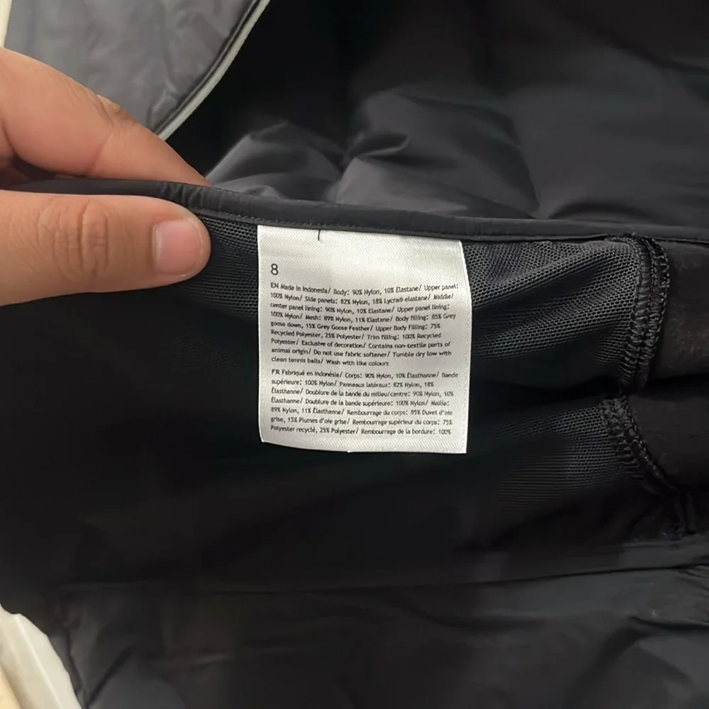Lululemon Black Sleeveless Jacket with Embroidered Patch